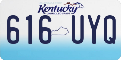 KY license plate 616UYQ