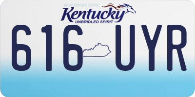 KY license plate 616UYR