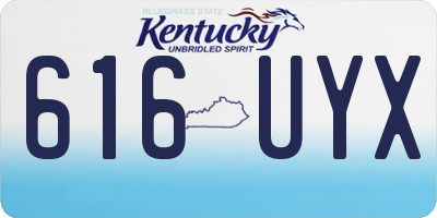 KY license plate 616UYX