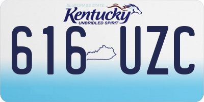 KY license plate 616UZC