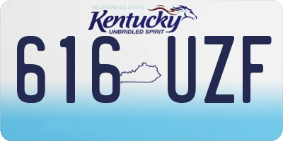 KY license plate 616UZF