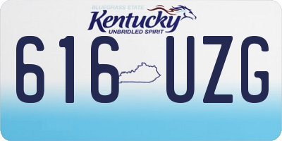 KY license plate 616UZG