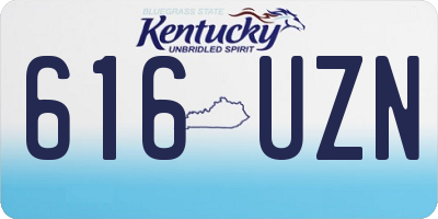 KY license plate 616UZN