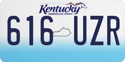 KY license plate 616UZR