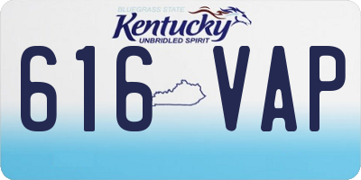 KY license plate 616VAP