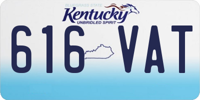 KY license plate 616VAT