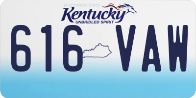 KY license plate 616VAW