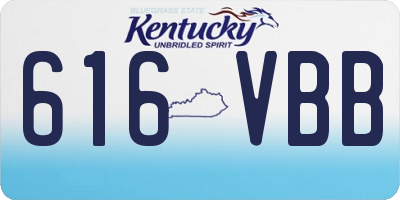 KY license plate 616VBB