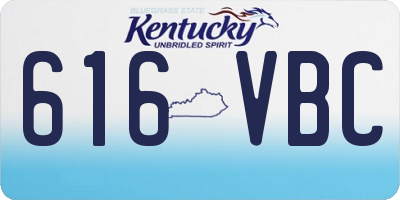 KY license plate 616VBC
