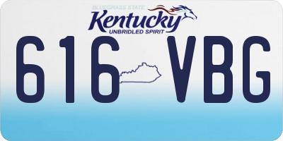 KY license plate 616VBG
