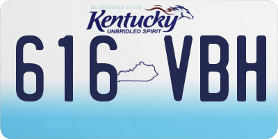 KY license plate 616VBH