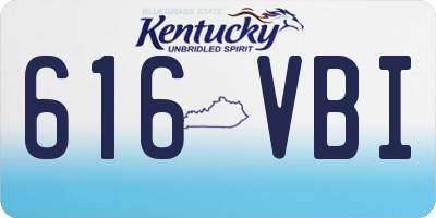 KY license plate 616VBI