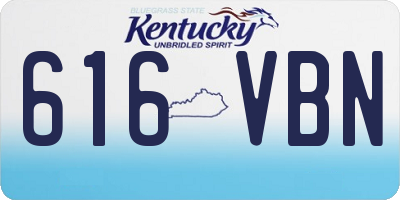 KY license plate 616VBN
