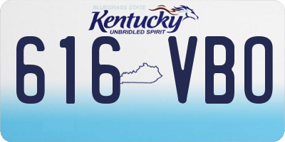 KY license plate 616VBO