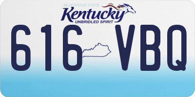 KY license plate 616VBQ