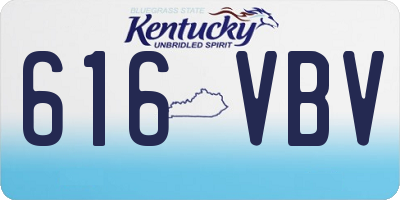 KY license plate 616VBV