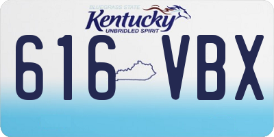 KY license plate 616VBX
