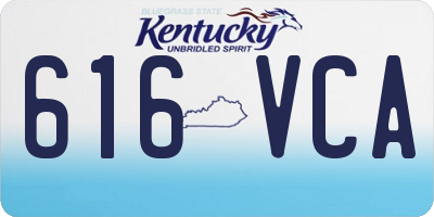 KY license plate 616VCA