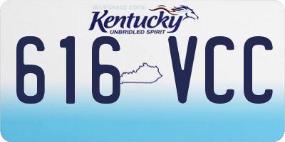 KY license plate 616VCC