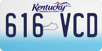 KY license plate 616VCD