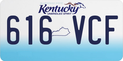 KY license plate 616VCF