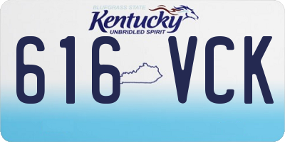 KY license plate 616VCK