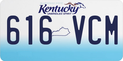 KY license plate 616VCM