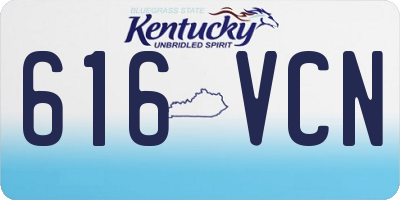 KY license plate 616VCN