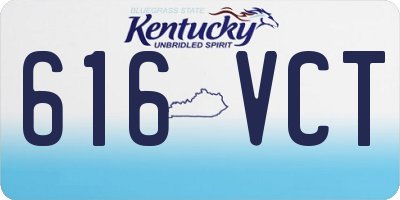KY license plate 616VCT