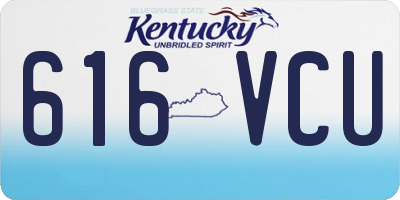 KY license plate 616VCU