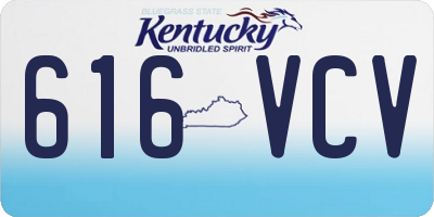 KY license plate 616VCV