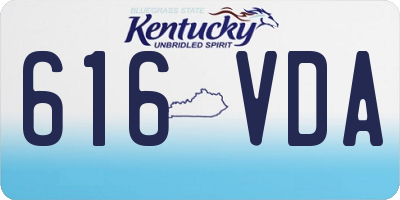 KY license plate 616VDA
