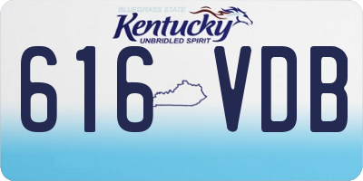 KY license plate 616VDB