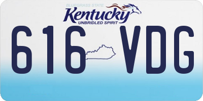 KY license plate 616VDG