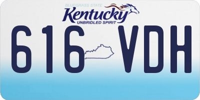 KY license plate 616VDH