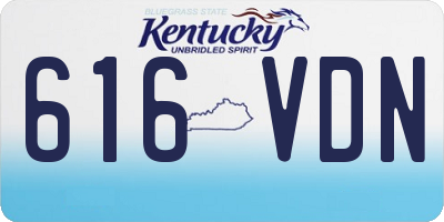 KY license plate 616VDN