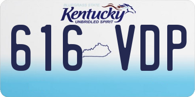 KY license plate 616VDP
