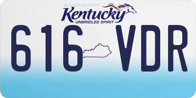 KY license plate 616VDR