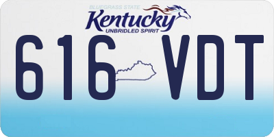 KY license plate 616VDT