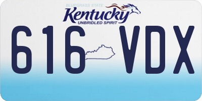 KY license plate 616VDX