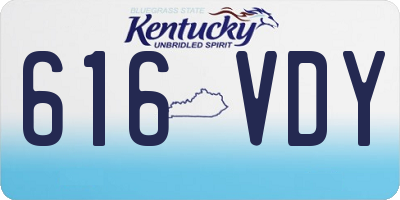 KY license plate 616VDY