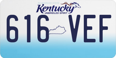 KY license plate 616VEF
