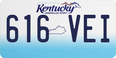 KY license plate 616VEI