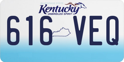 KY license plate 616VEQ