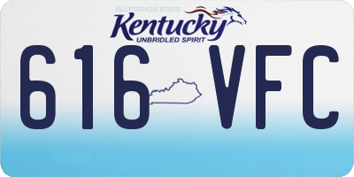 KY license plate 616VFC