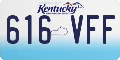 KY license plate 616VFF