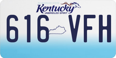 KY license plate 616VFH