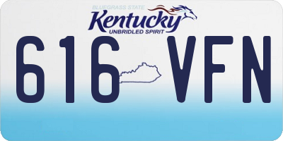 KY license plate 616VFN