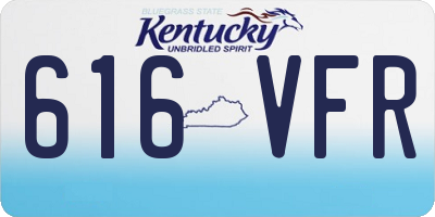 KY license plate 616VFR