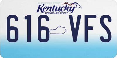 KY license plate 616VFS